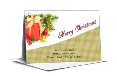 Christmas Corner Mistletoe Present Cards  7.875